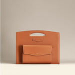 OLEADA NYC Women Work Leather Bag > Business Laptop Sleeve > 14 Inch Laptop Bag > Portable Laptop Briefcase > MacBook Pro Sleeve Color_Oat Captain Sleeve Suite