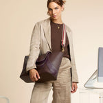 OLEADA NYC Work Tote Bag > Leather Work Tote For Women > Large Capacity Bag > 16 Inch Laptop Bag > Convertible To Shoulder Bag Anchor Tote