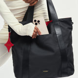 OLEADA NYC Work Tote Bag > Leather Work Tote For Women > Large Capacity Bag > 16 Inch Laptop Bag > Convertible To Shoulder Bag AnyWear Tech Tote