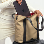 OLEADA NYC Work Tote Bag > Leather Work Tote For Women > Large Capacity Bag > 16 Inch Laptop Bag > Convertible To Shoulder Bag AnyWear Tech Tote