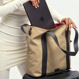 OLEADA NYC Work Tote Bag > Leather Work Tote For Women > Large Capacity Bag > 16 Inch Laptop Bag > Convertible To Shoulder Bag AnyWear Tech Tote