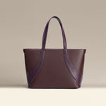 OLEADA NYC Work Tote Bag > Leather Work Tote For Women > Large Capacity Bag > 16 Inch Laptop Bag > Convertible To Shoulder Bag Color_Burgundy Anchor Tote