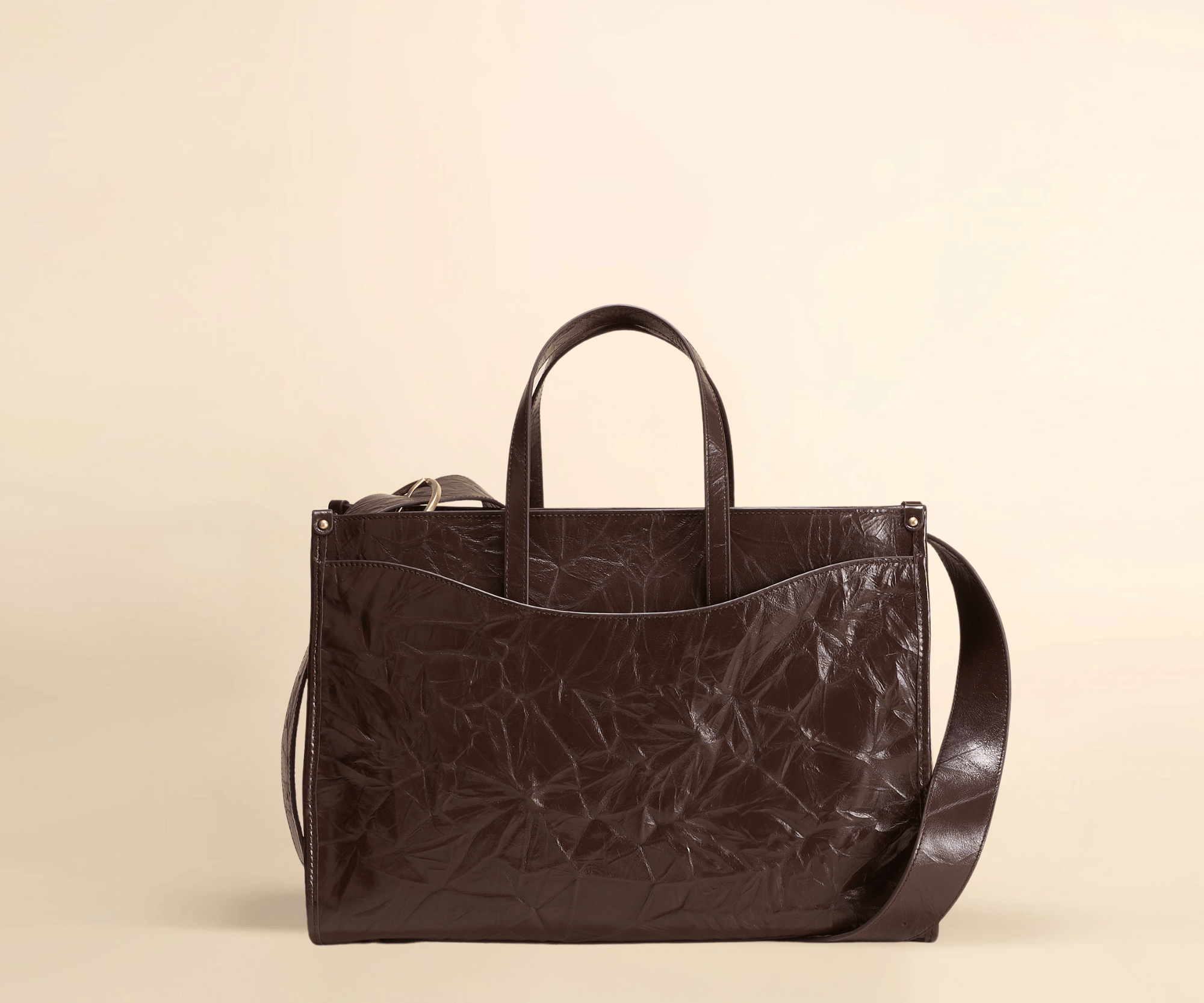 OLEADA NYC Work Tote Bag > Leather Work Tote For Women > Large Capacity Bag > 16 Inch Laptop Bag > Convertible To Shoulder Bag Color_Espresso Reverie Tote