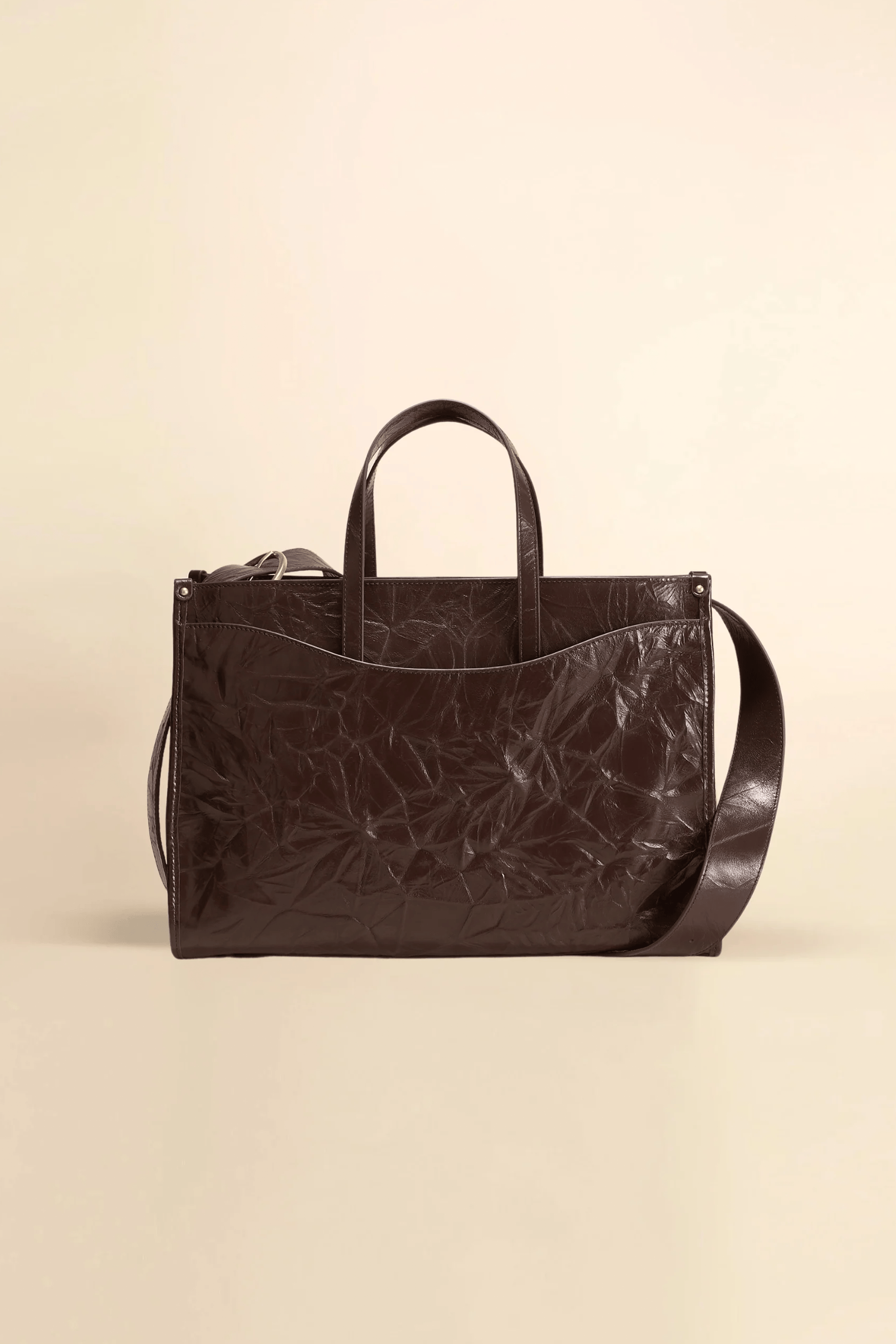 OLEADA NYC Work Tote Bag > Leather Work Tote For Women > Large Capacity Bag > 16 Inch Laptop Bag > Convertible To Shoulder Bag Color_Espresso Reverie Tote
