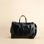 OLEADA NYC Work Tote Bag > Leather Work Tote For Women > Large Capacity Bag > 16 Inch Laptop Bag > Convertible To Shoulder Bag Color_Obsidian Reverie Tote