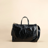 OLEADA NYC Work Tote Bag > Leather Work Tote For Women > Large Capacity Bag > 16 Inch Laptop Bag > Convertible To Shoulder Bag Color_Obsidian Reverie Tote