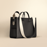 OLEADA NYC Work Tote Bag > Leather Work Tote For Women > Large Capacity Bag > 16 Inch Laptop Bag > Convertible To Shoulder Bag Color_Onyx Reverie Tote
