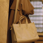 OLEADA NYC Work Tote Bag > Leather Work Tote For Women > Large Capacity Bag > 16 Inch Laptop Bag > Convertible To Shoulder Bag Reverie Tote