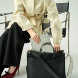 OLEADA NYC Work Tote Bag > Leather Work Tote For Women > Large Capacity Bag > 16 Inch Laptop Bag > Convertible To Shoulder Bag Reverie Tote