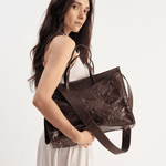 OLEADA NYC Work Tote Bag > Leather Work Tote For Women > Large Capacity Bag > 16 Inch Laptop Bag > Convertible To Shoulder Bag Reverie Tote
