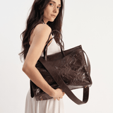 OLEADA NYC Work Tote Bag > Leather Work Tote For Women > Large Capacity Bag > 16 Inch Laptop Bag > Convertible To Shoulder Bag Reverie Tote