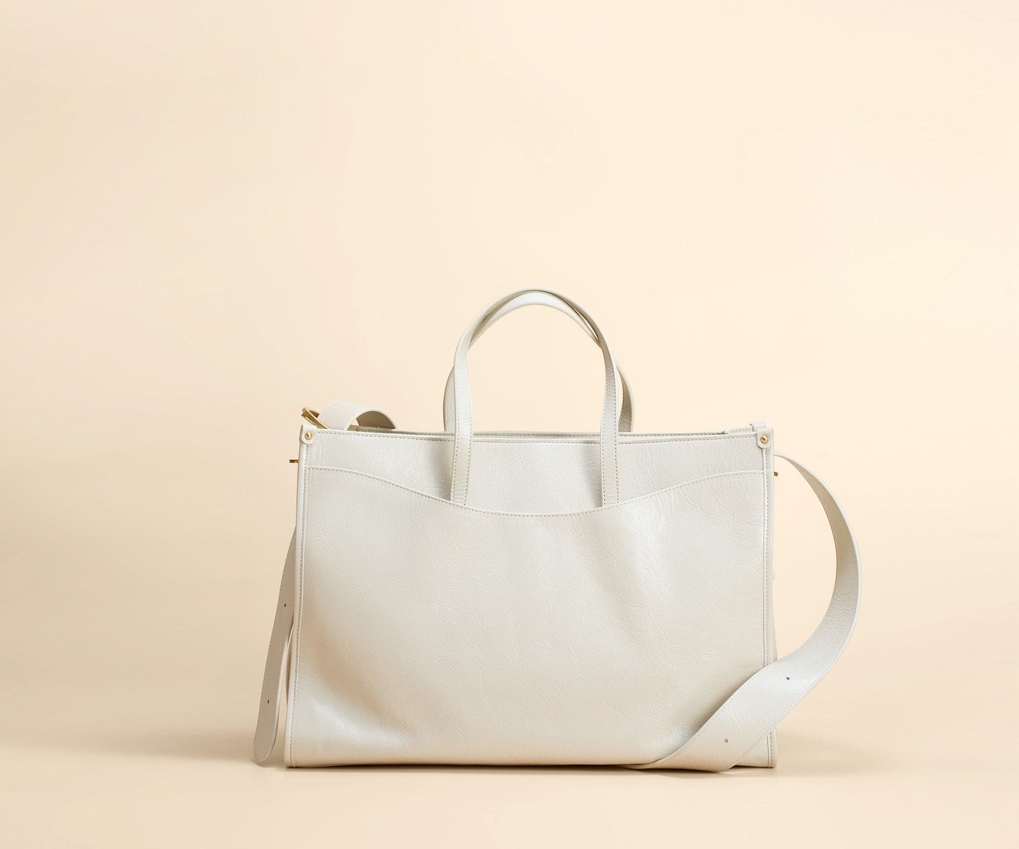 OLEADA NYC Work Tote Bag > Leather Work Tote For Women > Large Capacity Bag > 16 Inch Laptop Bag > Convertible To Shoulder Bag Reverie Tote