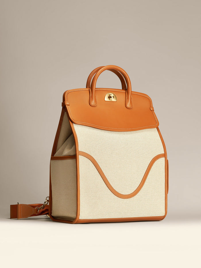OLEADA Women Work Bag > Leather Bag > Business Travel Backpack > Fits Up To 14'' Laptops> Coast Backpack Sand