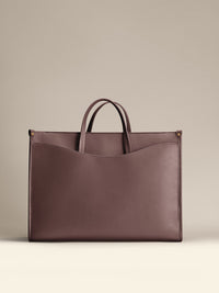OLEADA Work Tote Bag > Leather Work Tote For Women > Large Capacity Bag > 16 Inch Laptop Bag > Convertible To Shoulder Bag Reverie Tote Chocolate