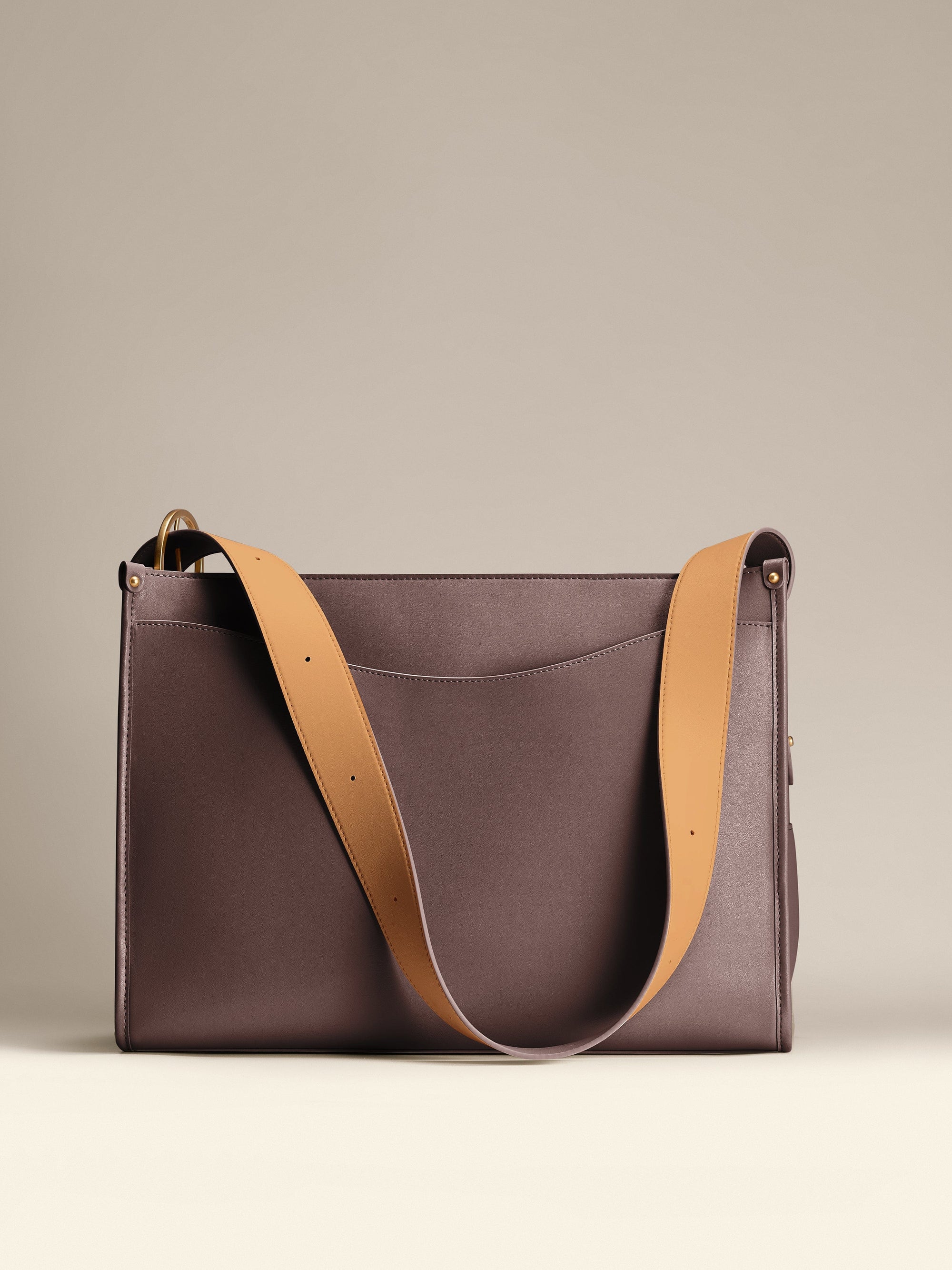 OLEADA Work Tote Bag > Leather Work Tote For Women > Large Capacity Bag > 16 Inch Laptop Bag > Convertible To Shoulder Bag Reverie Tote Chocolate